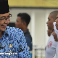 Wawali Palu Tinjau Latihan Paskibraka Kota