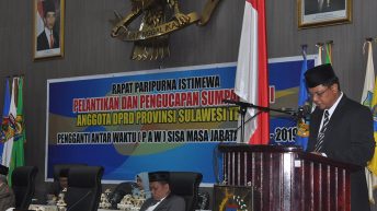 Deprov Gelar Rapat Paripurna Istimewa Pelantikan Aleg DPRD Provinsi PAW